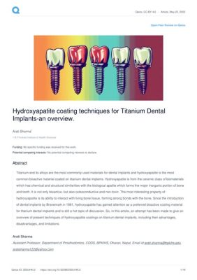  D-Shaped Hydroxyapatite: Revolutionizing Dental Implants and Bone Tissue Engineering!